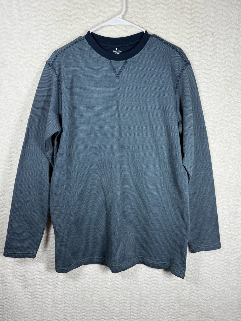 Junction West Men's Long-Sleeve Ribbed Thermal Crewneck Shirt.
